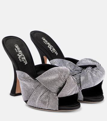 Verzierte Pantoletten aus Satin | Giambattista Valli