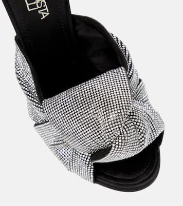 Verzierte Pantoletten aus Satin | Giambattista Valli