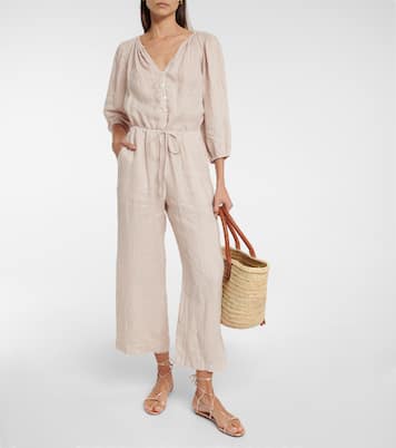 Dione linen jumpsuit | Velvet