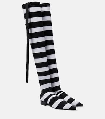 Portofino striped over-the-knee boots | Dolce&Gabbana