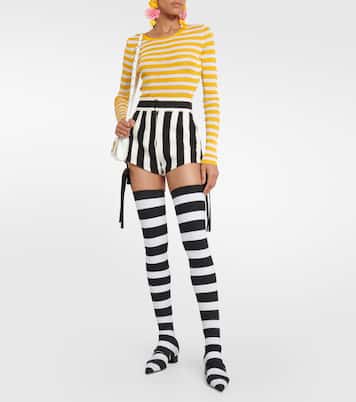 Portofino striped over-the-knee boots | Dolce&Gabbana