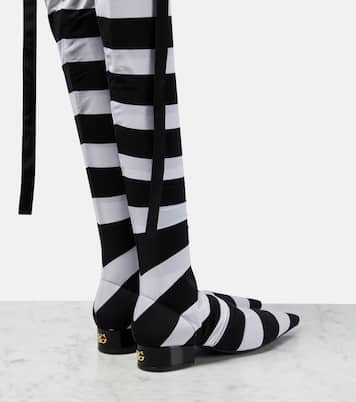 Portofino striped over-the-knee boots | Dolce&Gabbana
