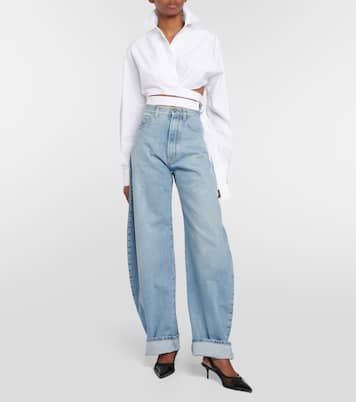 Camisa cropped de popelín de algodón | Alaïa
