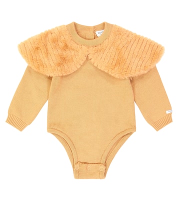 Embroidered cotton jersey onesie | Donsje