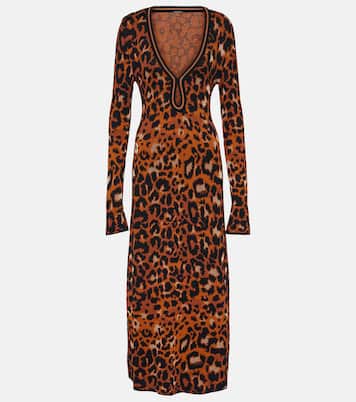 Amur knitted leopard-print midi dress | Johanna Ortiz