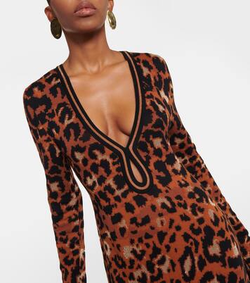 Amur knitted leopard-print midi dress | Johanna Ortiz