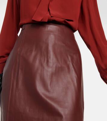 Bleistiftrock aus Leder | Vince