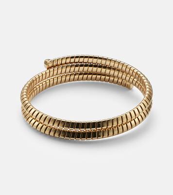 Trisolina Triple 18kt gold bangle with diamonds | Marina B