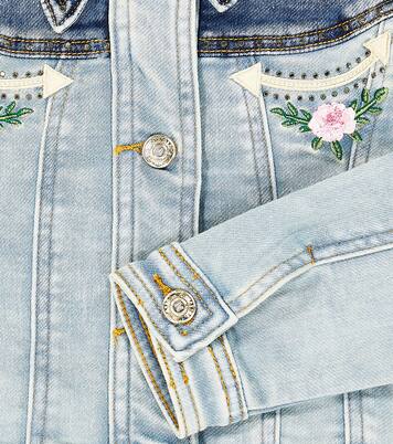 Embroidered denim jacket | Monnalisa