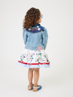 Embroidered denim jacket | Monnalisa