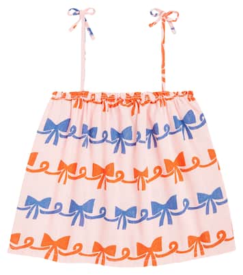 Ribbon Bow ruffle-trimmed top | Bobo Choses