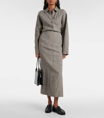 Maxirock Romilie aus Leinen | Tove