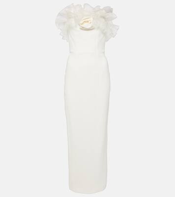 Bustier-Robe aus Cady mit Organza | Alessandra Rich