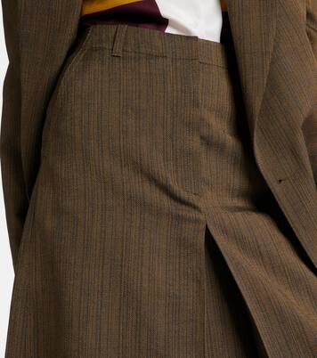 Cotton and silk-blend midi skirt | Dries Van Noten