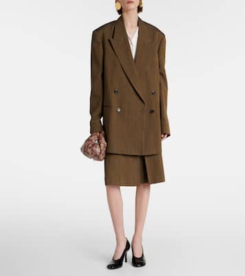 Cotton and silk-blend midi skirt | Dries Van Noten