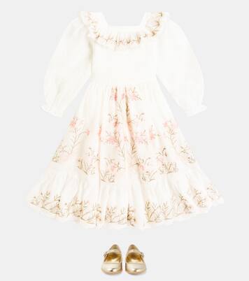 Embroidered linen dress | Petite Amalie  