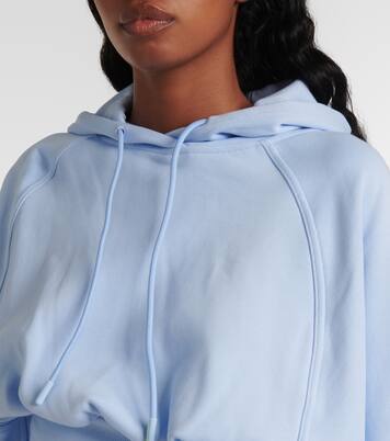 Cropped cotton jersey hoodie | Adidas by Stella McCartney