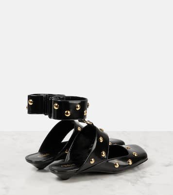 Jade studded leather flats | Chloé