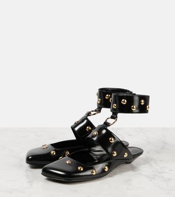 Jade studded leather flats | Chloé