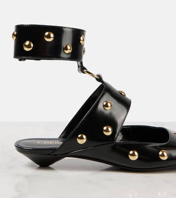Jade studded leather flats | Chloé