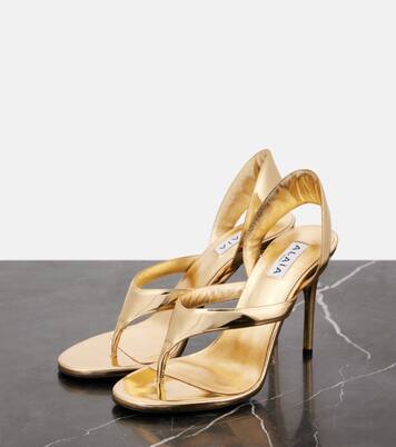 Sandales 90 en cuir métallisé | Alaïa