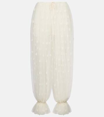 Embroidered silk lace wide-leg pants | Chloé