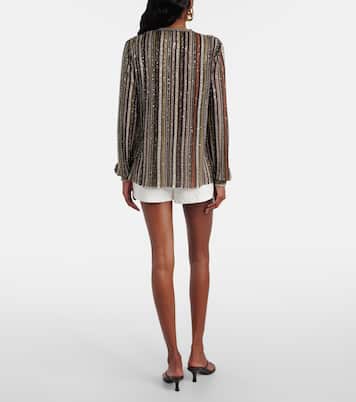 Henley-Top aus Strick mit Pailletten | Missoni