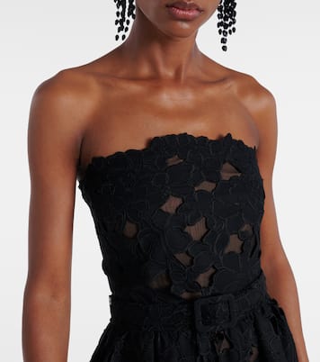 Abito bustier in pizzo | Oscar de la Renta