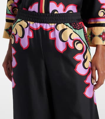 Pantalon palazzo imprimé en soie | La DoubleJ