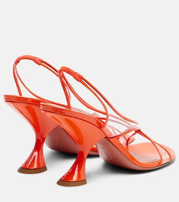 Lena 90 PVC and patent leather sandals  | Amina Muaddi