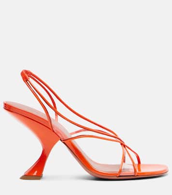 Lena 90 PVC and patent leather sandals  | Amina Muaddi