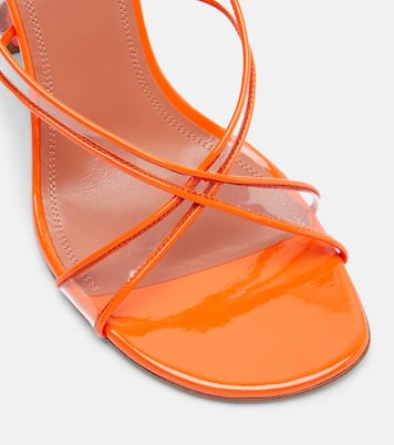 Lena 90 PVC and patent leather sandals  | Amina Muaddi