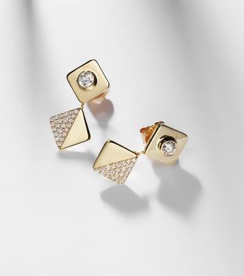 Orecchini in oro 18kt con diamanti | Ileana Makri