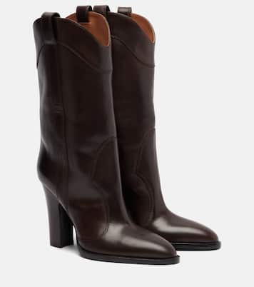 Lavinia 100 leather mid-calf boots | Paris Texas
