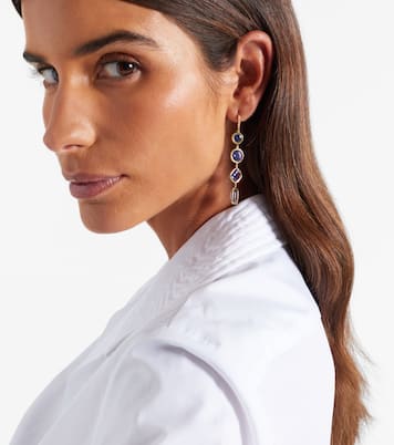 Boucles d'oreilles Cascade en or 18 ct, diamants et tanzanite | Octavia Elizabeth