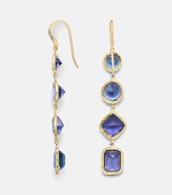 Boucles d'oreilles Cascade en or 18 ct, diamants et tanzanite | Octavia Elizabeth