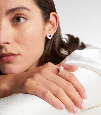 Bague en or blanc 18 ct à perles et diamants | Mikimoto