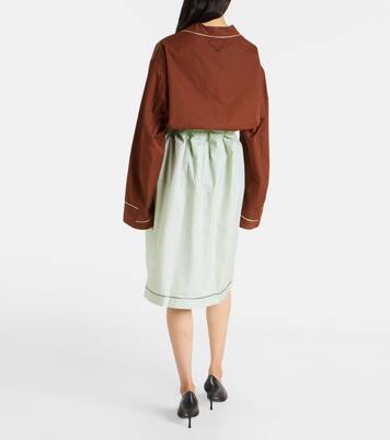 棉质中长半身裙 | Prada