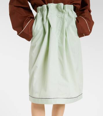 棉质中长半身裙 | Prada