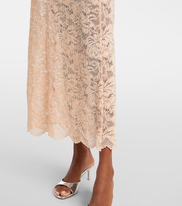 Off-Shoulder-Midikleid aus Spitze | Rabanne