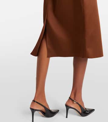 Shiny Statement high-rise duchesse pencil skirt | Dorothee Schumacher