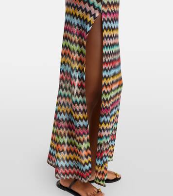 Maxikleid Zigzag aus Häkelstrick | Missoni