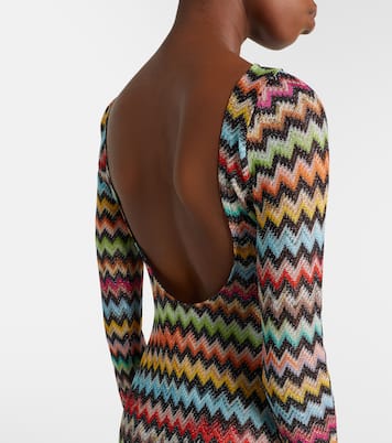 Maxikleid Zigzag aus Häkelstrick | Missoni