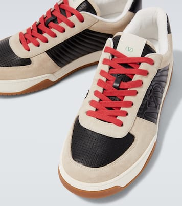 Suede and leather sneakers | Valentino Garavani