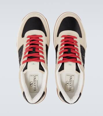 Suede and leather sneakers | Valentino Garavani