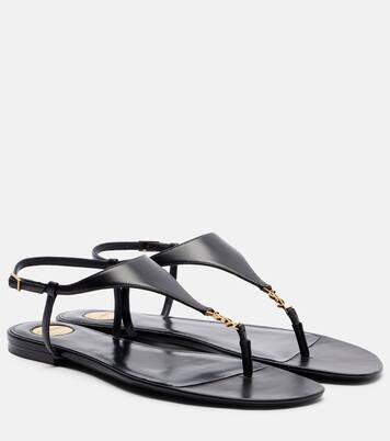 Cassandre leather thong sandals | Saint Laurent