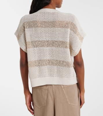 Pull en coton à paillettes | Brunello Cucinelli