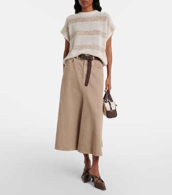 Pull en coton à paillettes | Brunello Cucinelli