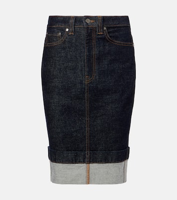 Kendra 데님 미디 스커트 | Khaite