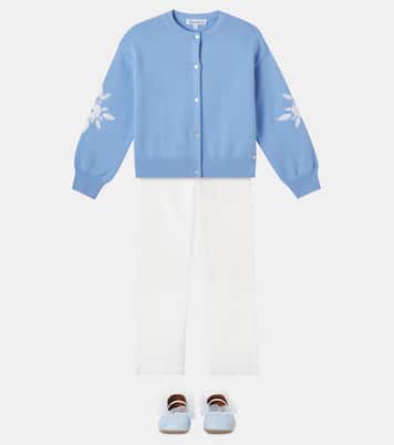 Cardigan brodé en coton à fleurs | Tartine et Chocolat